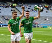25 June 2017; Dunderry club mates Stephen Coogan, left, and Conor Farrell of Meath celebrate after the Leinster GAA Football Junior Championship Final match between Louth and Meath at Croke Park in Dublin. Photo by Ray McManus/Sportsfile