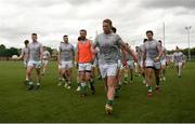 25 June 2017; Captain of London Liam Gavaghan leads his team off the field ahead of the GAA Football All-Ireland Senior Championship Round 1B match between London and Carlow at McGovern Park in Ruislip, London. Photo by Seb Daly/Sportsfile