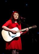 18 February 2012; Samantha McHale, St James GAA Club, Ardagh, Co. Longford, performing in the 'Solo Singing' competition in the All-Ireland Scór na nÓg Final 2012. Royal Theatre & Events Centre, Castlebar, Co. Mayo. Picture credit: Ray McManus / SPORTSFILE