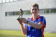 19 February 2012; Katie Campbell, Mary Immaculate Limerick, with her player of the match award. 2012 Fr. Meachair Cup Final, Mary Immaculate Limerick v St. Patrick's College Drumcondra, Waterford IT, Waterford. Picture credit: Matt Browne / SPORTSFILE