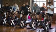 26 June 2017; Aaron Smith, Beauden Barrett, Lima Sopoaga, Israel Dagg and Anton Lienert-Brown during a New Zealand All Blacks gym session at Les Mills in Wellington, New Zealand. Photo by Brett Phibbs / Pool via Sportsfile