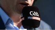 17 June 2017; A detalied view of a Sky Sports microphone at the Leinster GAA Football Senior Championship Semi-Final match between Meath and Kildare at Bord na Móna O'Connor Park in Tullamore, Co Offaly. Photo by Piaras Ó Mídheach/Sportsfile