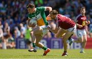 17 June 2017; Niall McNamee of Offaly in action against Kevin Maguire of Westmeath during the Leinster GAA Football Senior Championship Quarter-Final Replay match between Westmeath and Offaly at TEG Cusack Park in Mullingar, Co Westmeath. Photo by Piaras Ó Mídheach/Sportsfile