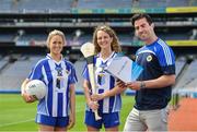 26 June 2017; Ballyboden St Endas ladies footballer Emily Flanagan, left, camogie player Rachel Ruddy and footballer Michael Darragh Macauley at the launch of the One Club Guidelines at Croke Park in Dublin. Photo by Ramsey Cardy/Sportsfile