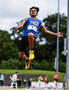 24 June 2017; Wymin Sivakumar, Col an Spioraid Naoimh, Co. Cork competing in the long jump at the Irish Life Health Tailteann School’s Interprovincial Schools Championships at Morton Stadium in Santry, Dublin. Photo by Ramsey Cardy/Sportsfile