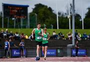 24 June 2017; Cian MacEochaidh of Colaiste Cois Life, Dublin, competing in the 3,000 metre walk race at the Irish Life Health Tailteann School’s Interprovincial Schools Championships at Morton Stadium in Santry, Dublin. Photo by Ramsey Cardy/Sportsfile
