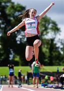 24 June 2017; Aine Kerr of Deele College, Co. Donegal, competing in the long jump at the Irish Life Health Tailteann School’s Interprovincial Schools Championships at Morton Stadium in Santry, Dublin. Photo by Ramsey Cardy/Sportsfile