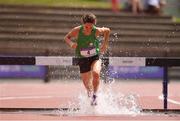 24 June 2017; Roisin Tracey of St Gerard's, Bray, Co. Wicklow, competing in the 1,500 metre steeplechase at the Irish Life Health Tailteann School’s Interprovincial Schools Championships at Morton Stadium in Santry, Dublin. Photo by Ramsey Cardy/Sportsfile