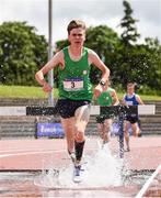24 June 2017; Oisin Kelly of Newpark C.S., Dublin, competing in the 1,500m steeplechase at the Irish Life Health Tailteann School’s Interprovincial Schools Championships at Morton Stadium in Santry, Dublin. Photo by Ramsey Cardy/Sportsfile