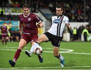 26 June 2017; Michael Collins of Dundalk in action against Lee Grace of Galway United during the SSE Airtricity League Premier Division match between Dundalk and Galway United at Oriel Park in Dundalk. Photo by David Maher/Sportsfile