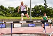 24 June 2017; Andrew Hagen of Grosvenor Grammar, Co. Antrim, competing in the 1,500m steeplechase at the Irish Life Health Tailteann School’s Interprovincial Schools Championships at Morton Stadium in Santry, Dublin. Photo by Ramsey Cardy/Sportsfile