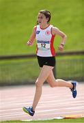 24 June 2017; Ciara O’Rawe of Dominican Belfast, Co. Antrim, competing during the 3,000 metre race at the Irish Life Health Tailteann School’s Interprovincial Schools Championships at Morton Stadium in Santry, Dublin. Photo by Ramsey Cardy/Sportsfile