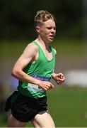 24 June 2017; Jack Moran of Colaiste Muire, Mullingar, Co. Westmeath, competing in the 3,000 metre race at the Irish Life Health Tailteann School’s Interprovincial Schools Championships at Morton Stadium in Santry, Dublin. Photo by Ramsey Cardy/Sportsfile