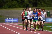 24 June 2017; Action during the 3,000 metre race at the Irish Life Health Tailteann School’s Interprovincial Schools Championships at Morton Stadium in Santry, Dublin. Photo by Ramsey Cardy/Sportsfile