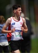 24 June 2017; Conall Browne of St Malachys Belfast, Co. Antrim, competing in the 3,000 metre race at the Irish Life Health Tailteann School’s Interprovincial Schools Championships at Morton Stadium in Santry, Dublin. Photo by Ramsey Cardy/Sportsfile