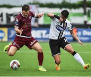 26 June 2017; Colm Horgan of Galway United in action against Jamie McGrath of Dundalk during the SSE Airtricity League Premier Division match between Dundalk and Galway United at Oriel Park in Dundalk. Photo by David Maher/Sportsfile