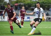 26 June 2017; Robbie Benson of Dundalk in action against Alex Byrne of Galway United during the SSE Airtricity League Premier Division match between Dundalk and Galway United at Oriel Park in Dundalk. Photo by David Maher/Sportsfile