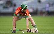 25 June 2017; Paul Coady of Carlow during the GAA Hurling All-Ireland Senior Championship Preliminary Round match between Laois and Carlow at O'Moore Park in Portlaoise, Co. Laois. Photo by Ramsey Cardy/Sportsfile