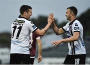 26 June 2017; Patrick McEleney left  of Dundalk celebrates with Robbie Benson after scoring his side's second goal during the SSE Airtricity League Premier Division match between Dundalk and Galway United at Oriel Park in Dundalk. Photo by David Maher/Sportsfile