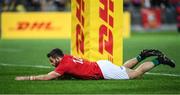 27 June 2017; Tommy Seymour of the British & Irish Lions goes over to score his side's first try during the match between Hurricanes and the British & Irish Lions at Westpac Stadium in Wellington, New Zealand. Photo by Stephen McCarthy/Sportsfile