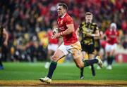 27 June 2017; George North of the British & Irish Lions on his way to scoring his side's second try during the match between Hurricanes and the British & Irish Lions at Westpac Stadium in Wellington, New Zealand. Photo by Stephen McCarthy/Sportsfile