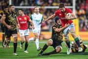 27 June 2017; Iain Henderson of the British & Irish Lions is tackled by Mark Abbott of of the Hurricanes during the match between Hurricanes and the British & Irish Lions at Westpac Stadium in Wellington, New Zealand. Photo by Stephen McCarthy/Sportsfile