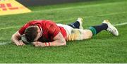 27 June 2017; George North of the British & Irish Lions reacts after he stepped into touch before grounding the ball for a try which was disallowed during the match between Hurricanes and the British & Irish Lions at Westpac Stadium in Wellington, New Zealand. Photo by Stephen McCarthy/Sportsfile