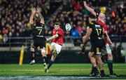 27 June 2017; Dan Biggar of the British and Irish Lions attempts to kick a drop goal in the final moments of the match between Hurricanes and the British & Irish Lions at Westpac Stadium in Wellington, New Zealand. Photo by Stephen McCarthy/Sportsfile