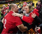 27 June 2017; Rory Best of the British & Irish Lions with his mother Pat following the match between Hurricanes and the British & Irish Lions at Westpac Stadium in Wellington, New Zealand. Photo by Stephen McCarthy/Sportsfile