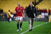27 June 2017; Rory Best of the British & Irish Lions with Hurricanes assistant coach John Plumtree following the match between Hurricanes and the British & Irish Lions at Westpac Stadium in Wellington, New Zealand. Photo by Stephen McCarthy/Sportsfile