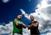 27 June 2017; Meath's Mickey Burke and Sligo's Neil Ewing during a media event ahead of their All Ireland Senior Championship Round 2A match on Saturday at 6pm at Páirc Tailteann in Navan, Co. Meath. Photo by Ramsey Cardy/Sportsfile