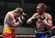 17 June 2017; Sean McGlinchey, left, in action against Dan Blackwell during their Super Middleweight bout at the Battle of Belfast Fight Night at the Waterfront Hall in Belfast. Photo by Ramsey Cardy/Sportsfile