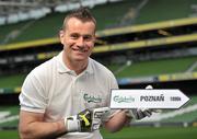22 February 2012; Carlsberg, official beer to the Irish football team and UEFA Euro 2012TM, have announced that Republic of Ireland goalkeeper Shay Given will be their new UEFA Euro 2012TM Ambassador. Check out the Carlsberg Ireland Football Facebook page www.facebook.com/carlsbergfootball  for a chance to win prizes including VIP trips to UEFA Euro 2012TM; a trip to watch Shay and his club in action; UEFA Euro 2012TM goodies and tickets; special access to the UEFA EURO trophy and exclusive ‘behind the scenes’ content from the YBIG trip to Poland and the Republic of Ireland camp. Aviva Stadium, Lansdowne Road, Dublin. Picture credit: David Maher / SPORTSFILE