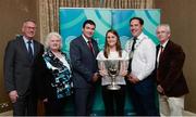 28 June 2017; In attendance at the launch of the 2017 Morton Games are, from left, Noel Guiden, Morton Games Meet Director, Georgina Drumm, President of Athletics Ireland, Brendan Griffin TD, Minister of State with Special Responsibility for Tourism and Sport, athlete Ciara Mageean, Deputy Mayor of Fingal Councillor Adrian Henchy and John Treacy, Chief Executive Officer, Irish Sports Council, at Buswell’s Hotel, Molesworth Street, in Dublin. Photo by Piaras Ó Mídheach/Sportsfile