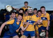 28 June 2017; Clare players celebrate victory after the Electric Ireland Munster GAA Hurling Minor Championship semi-final match between Clare and Limerick at Cusack Park in Ennis, Co. Clare. Photo by Diarmuid Greene/Sportsfile