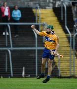 28 June 2017; Tiernan Agnew of Clare celebrates after scoring a late point during the Electric Ireland Munster GAA Hurling Minor Championship semi-final match between Clare and Limerick at Cusack Park in Ennis, Co. Clare. Photo by Diarmuid Greene/Sportsfile