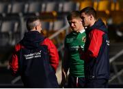 29 June 2017; Jonathan Sexton, right, Owen Farrell and attack coach Rob Howley, left, during a British and Irish Lions training session at Jerry Collins Stadium in Porirua, New Zealand. Photo by Stephen McCarthy/Sportsfile