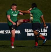 29 June 2017; Tadhg Furlong, left, and Mako Vunipola during a British and Irish Lions training session at Jerry Collins Stadium in Porirua, New Zealand. Photo by Stephen McCarthy/Sportsfile