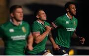29 June 2017; CJ Stander, Owen Farrell, left, and Courtney Lawes, rightm during a British and Irish Lions training session at Jerry Collins Stadium in Porirua, New Zealand. Photo by Stephen McCarthy/Sportsfile