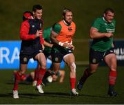 29 June 2017; Jonathan Sexton, left, Jack Nowell and Jack McGrath, right, during a British and Irish Lions training session at Jerry Collins Stadium in Porirua, New Zealand. Photo by Stephen McCarthy/Sportsfile