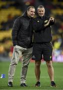 27 June 2017; Hurricanes assistant coach John Plumtree, left, and technical coach Richard Watt during the match between Hurricanes and the British & Irish Lions at Westpac Stadium in Wellington, New Zealand. Photo by Stephen McCarthy/Sportsfile
