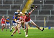 29 June 2017; Robert Downey of Cork in action against Michael Purcell of Tipperary during the Electric Ireland Munster GAA Hurling Minor Championship Semi-Final match between Tipperary and Cork at Semple Stadium in Thurles, Co Tipperary. Photo by Eóin Noonan/Sportsfile