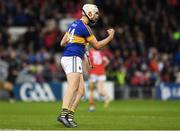 29 June 2017; Anthony McKelvey of Tipperary celebrates after scoring a point for his side during the Electric Ireland Munster GAA Hurling Minor Championship Semi-Final match between Tipperary and Cork at Semple Stadium in Thurles, Co Tipperary. Photo by Eóin Noonan/Sportsfile