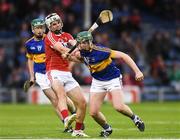 29 June 2017; Paddy Cadell of Tipperary in action against Sean O'Leary Hayes of Cork during the Electric Ireland Munster GAA Hurling Minor Championship Semi-Final match between Tipperary and Cork at Semple Stadium in Thurles, Co Tipperary. Photo by Eóin Noonan/Sportsfile