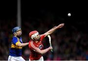 29 June 2017; Conor O'Callaghan of Cork in action against Darragh Woods of Tipperary during the Electric Ireland Munster GAA Hurling Minor Championship Semi-Final match between Tipperary and Cork at Semple Stadium in Thurles, Co Tipperary. Photo by Eóin Noonan/Sportsfile