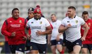 30 June 2017; Mako Vunipola, left, Kyle Sinckler and Sean O'Brien, right, of the British & Irish Lions during their captain's run at Jerry Collins Stadium in Porirua, New Zealand. Photo by Sportsfile