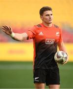 30 June 2017; Beauden Barrett of the New Zealand All Blacks during their captain's run at Westpac Stadium in Wellington, New Zealand. Photo by Stephen McCarthy/Sportsfile