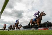 30 June 2017; Happily, right, with Donnacha O'Brien up, on their way to winning the Westgrove Hotel EBF Fillies Maiden during the Dubai Duty Free Irish Derby Festival 2017 on Friday at the Curragh in Kildare. Photo by Seb Daly/Sportsfile