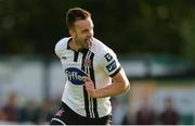30 June 2017; Robbie Benson of Dundalk celebrates scoring his side's first goal during the SSE Airtricity League Premier Division match between Bray Wanderers and Dundalk at the Carlisle Grounds in Bray, Co Wicklow. Photo by Piaras Ó Mídheach/Sportsfile