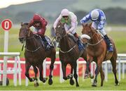 30 June 2017; Sea The Lion, right, with Ronan Whelan up, races Riven Light, with Pat Smullen up, who finished third, and Act of Valour, left, with Shane Kelly up, who finished second, on their way to winning the Irish Stallion Farms EBF 'Ragusa' Handicap during the Dubai Duty Free Irish Derby Festival 2017 on Friday at the Curragh in Kildare. Photo by Seb Daly/Sportsfile